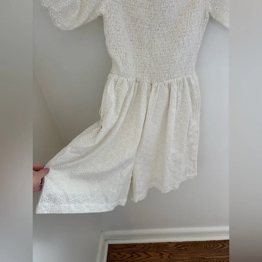 Compania Fantastica White 100% Cotton Romper NWT - Picture 4 of 9